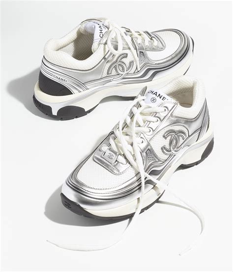 chanel silver shoes|Chanel sneakers for men.